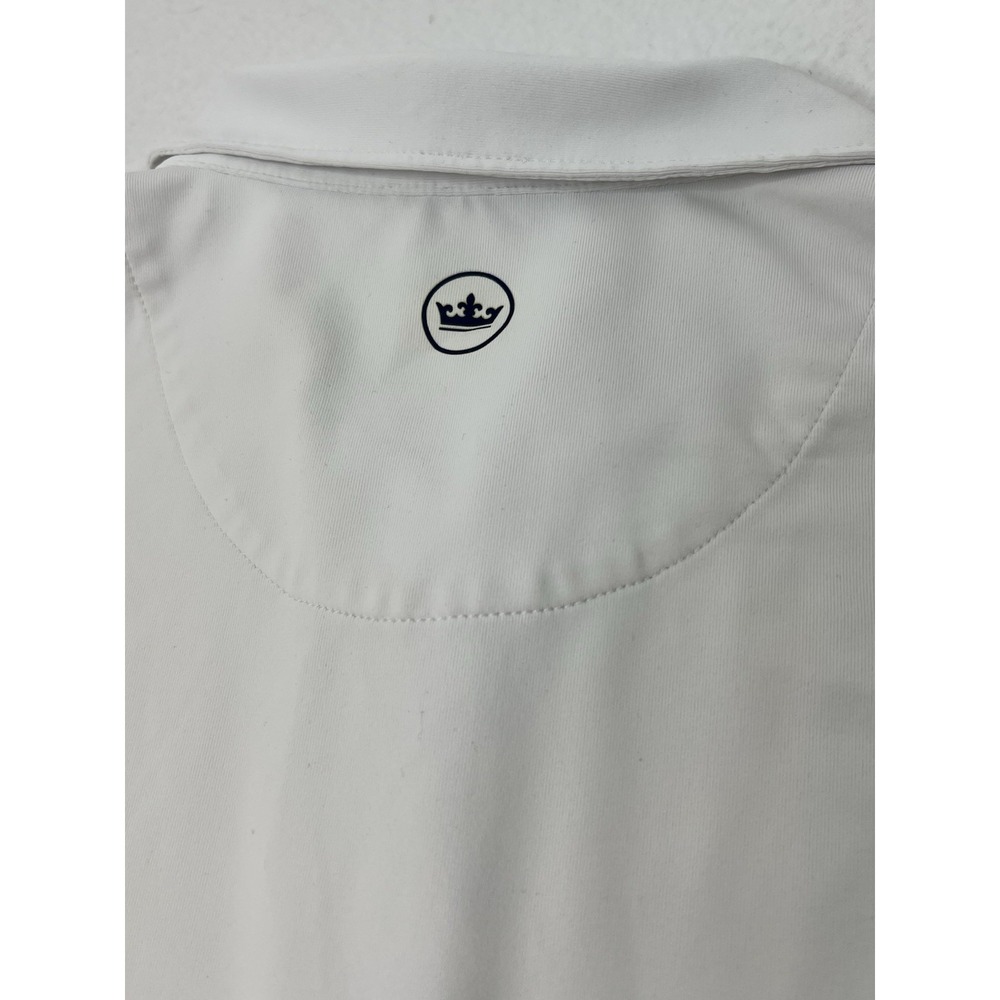 Peter Millar Golf Polo Shirt Womens Medium White Long Sleeves UPF 50 Sports - Picture 7 of 9